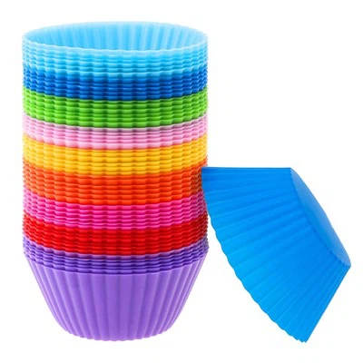 ספלי אפייה מסיליקון קאפקייקס צבעוניים